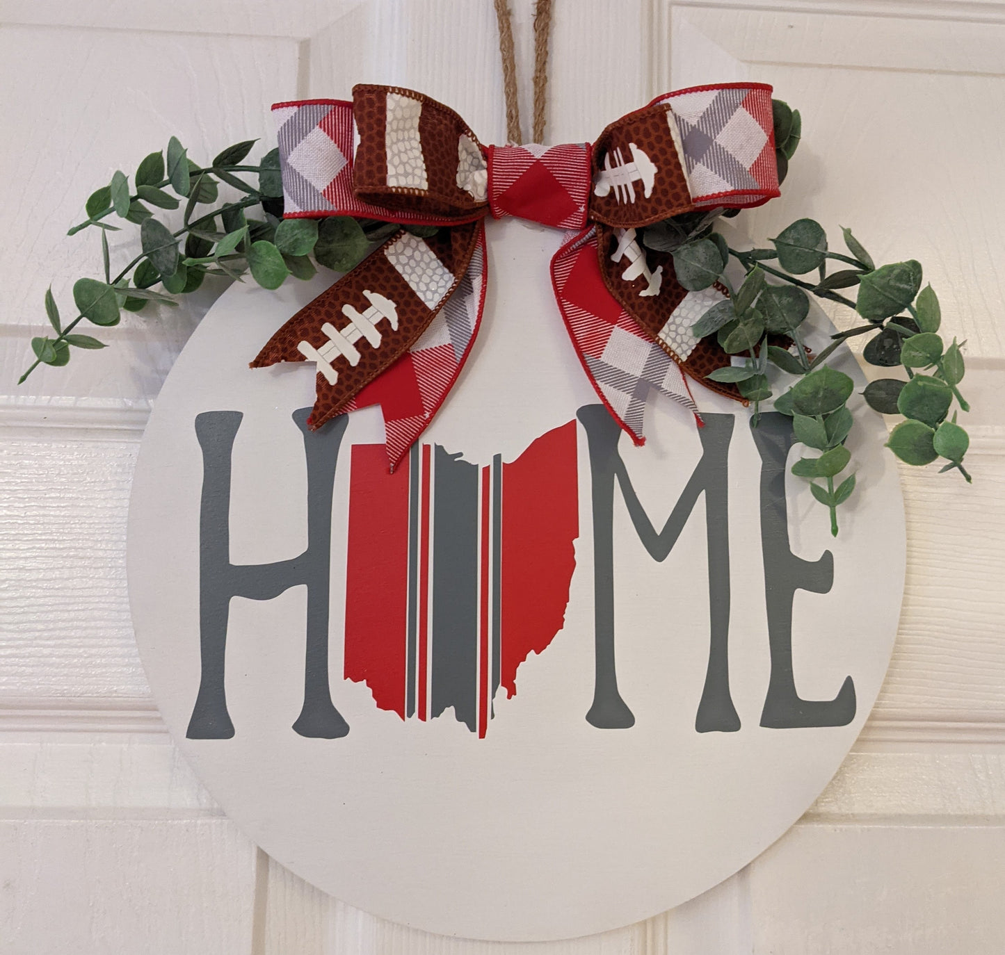 Ohio State, Ohio, Door Hanger, Fall Decor, Browns, Wreath, Football, Welcome ,Sign