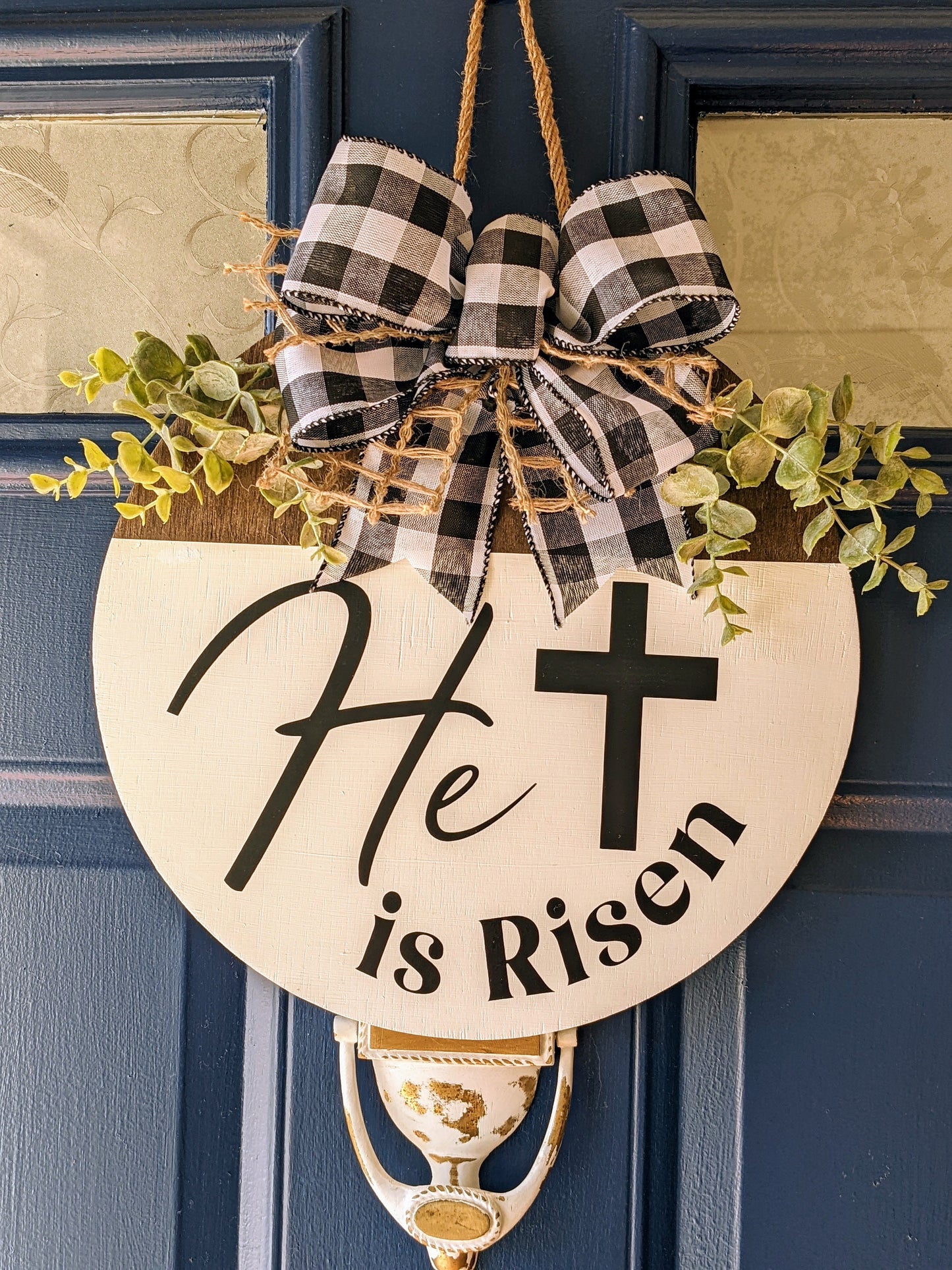 Easter Door Hanger ,Happy Easter Wreath ,Easter Wreath ,Spring Door Hanger, He Is Risen Hanger, Housewarming Gift, Door Hanger, Gift