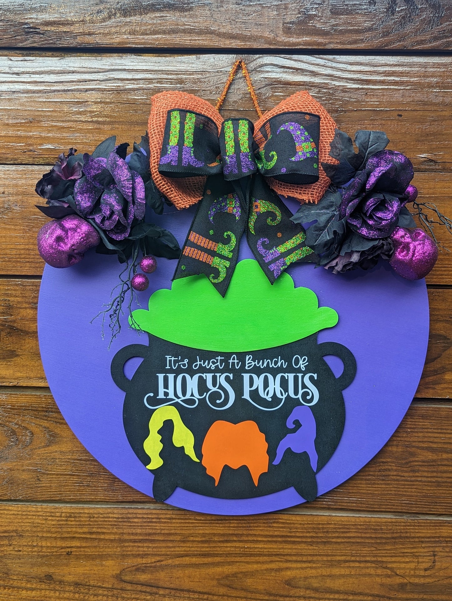 Halloween Door Hanger, Hocus Pocus Door Hanger,Front Door Welcome Sign, Halloween, I Smell Children, Sanderson Sisters Door Decor, Wreaths
