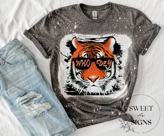 Who Dey, Bengals Football, Bleached Tshirt, Game Dey Shirt, Cincinnati Bengals, Bengals Fan Tee, Game Day, Cincinnati Football Fan T-shirt