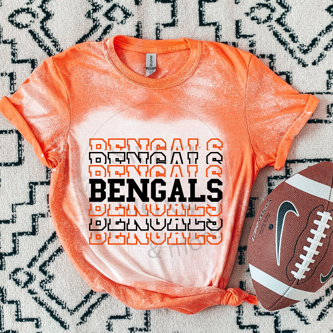 Bengals Football, Bleached Tshirt, Game Dey Shirt, Cincinnati Bengals, Bengals Fan Tee, Game Day, Cincinnati Football Fan T-shirt