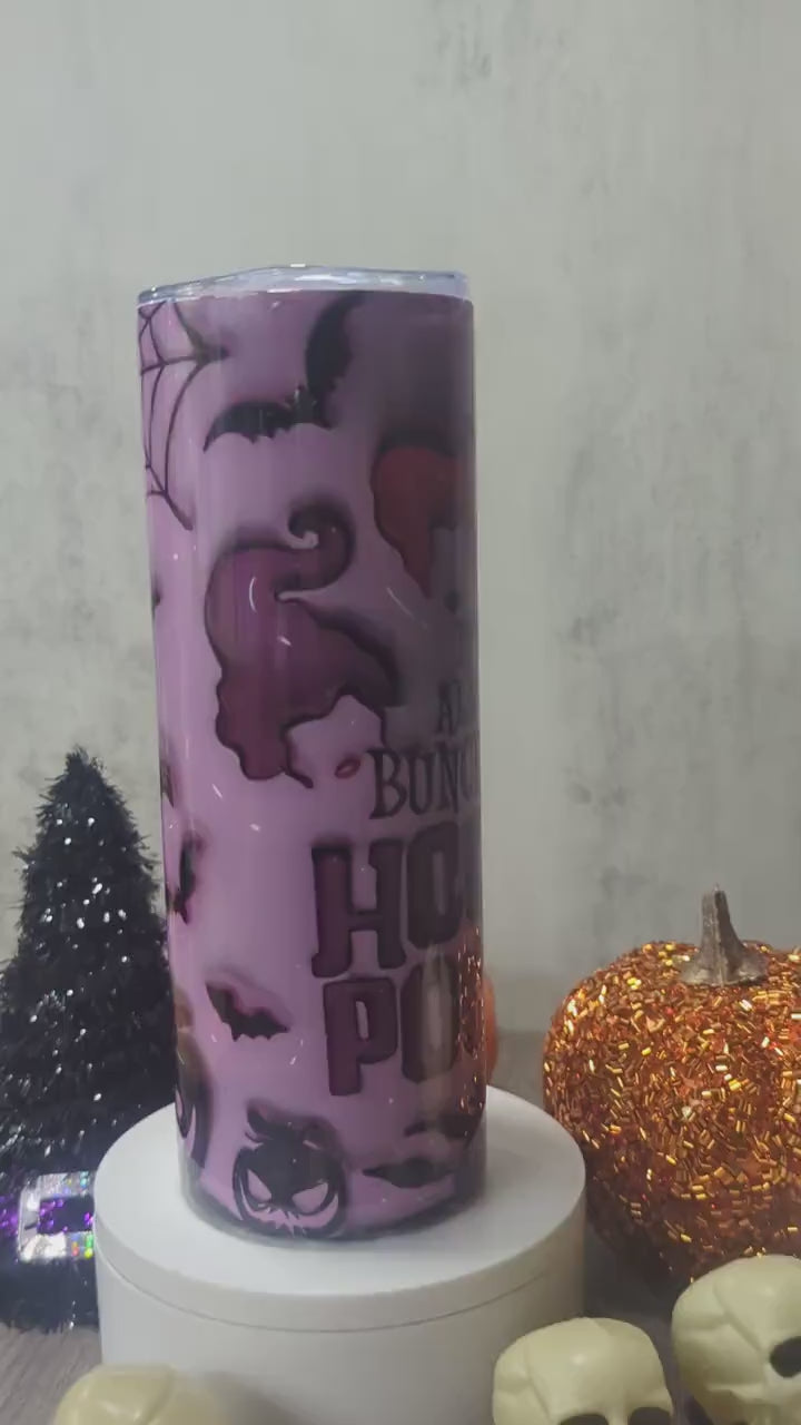 Halloween tumbler, Houcs Pocus, 20 oz tumbler, Spooky tumbler, Sanderson sisters Cup, Halloween gift