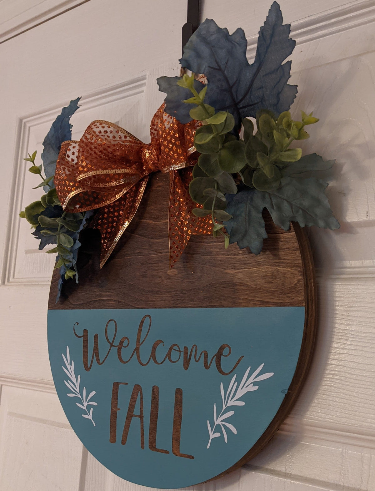 Fall, Welcome Door Hanger, Round Door Hanger, Welcome Door Sign, Hello ...