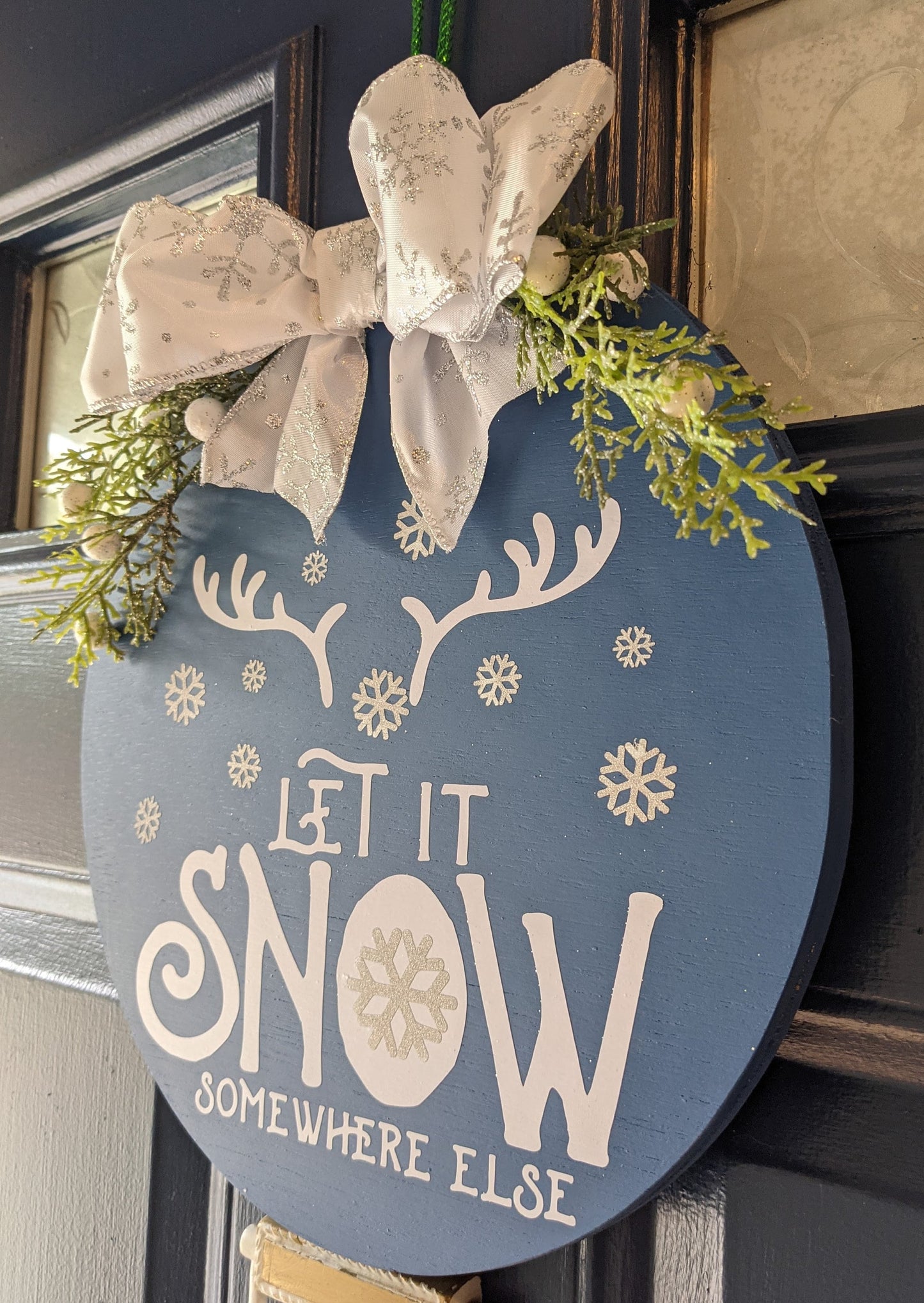Merry Christmas door hanger,Door Hanger | Let It Snow | Front Door Decor | Farmhouse | Welcome door hanger | Welcome Wreath | Door Wreath |