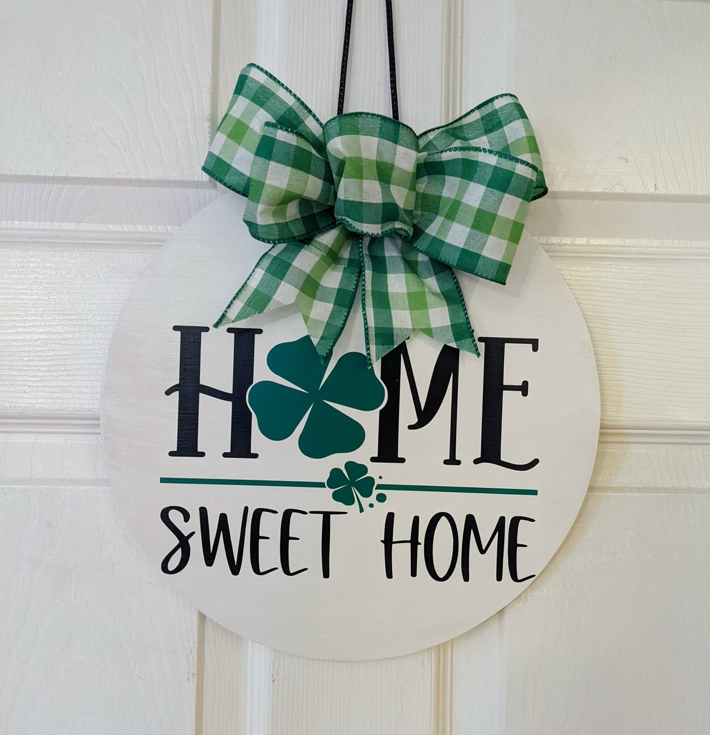 Front Door Decor | Home sweet home | Front Door Wreath | Welcome | Front Door Sign | Door Hanger | St Patrick’s Day | Clover | Shamrock