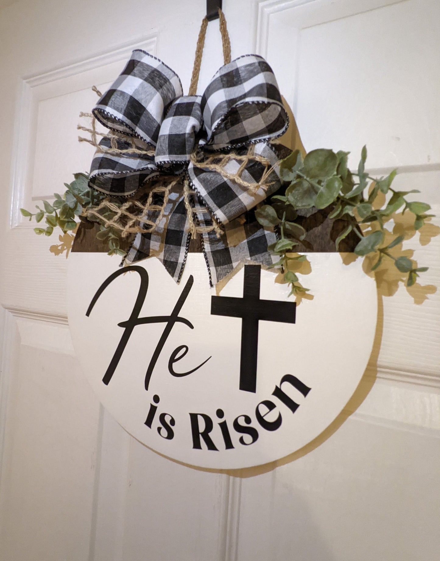 Easter Door Hanger ,Happy Easter Wreath ,Easter  Wreath ,Spring Door Hanger, He Is Risen Hanger, Housewarming Gift, Door Hanger, Gift