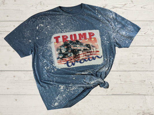 Trump Bleached T-Shirt ,Donald Trump, MAGA , Trump Train, Bleached Shirt, Bleach, Trump 2024