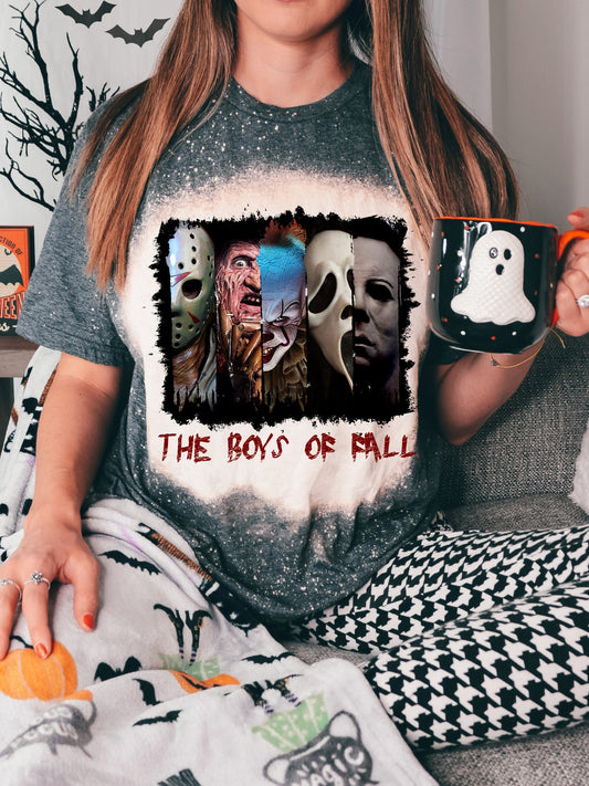 Horror Movies / Movie / Scary Halloween Fall Serial Killer / Horror / Tie Dye / Bleached / Distressed / Boys of fall