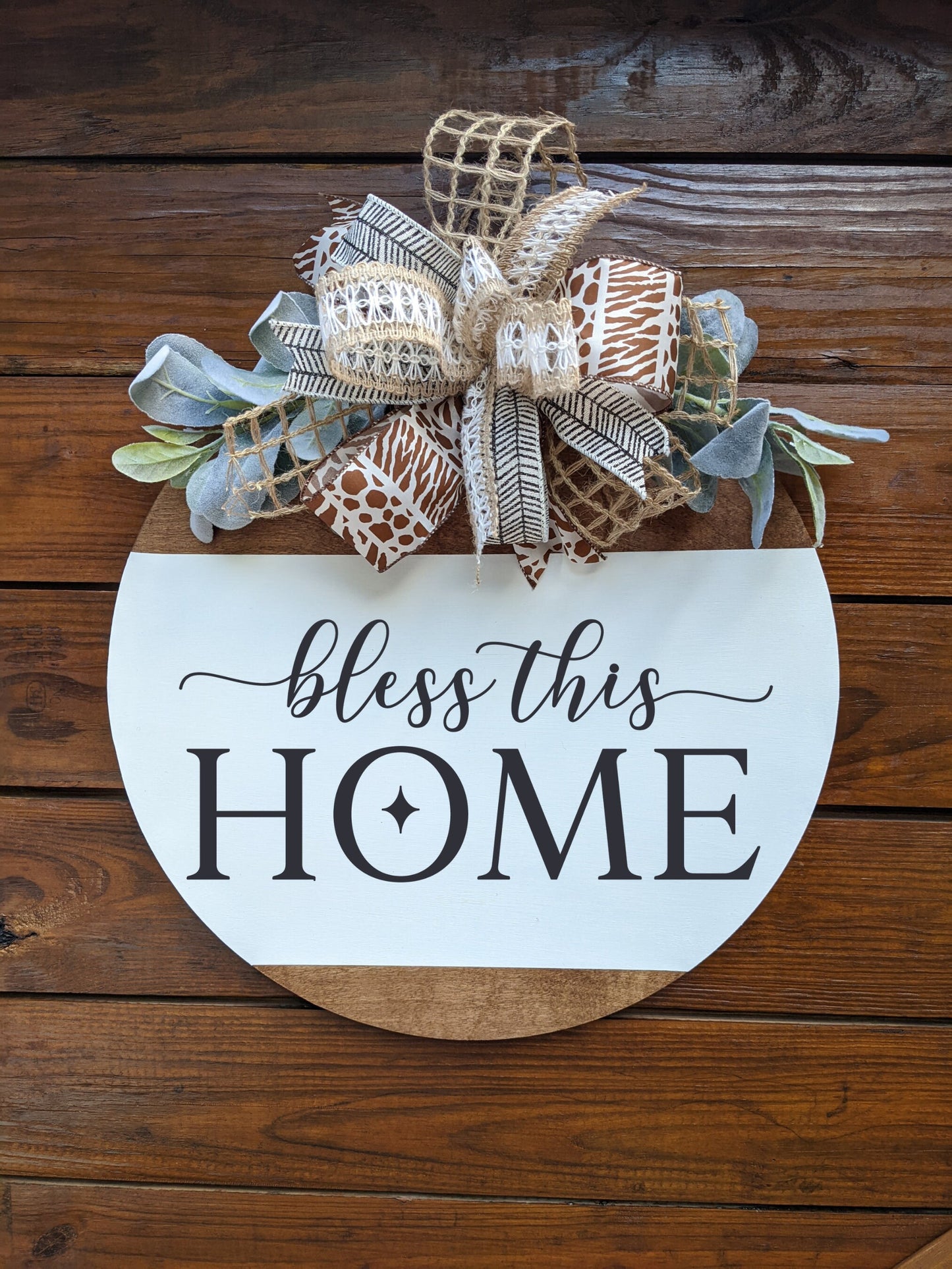 Front Door Decor, Bless This Home , Year Round Wreath, Wreath ,Front Door Sign,Door Hanger, Front Door Wreath, Housewarming, Birthday