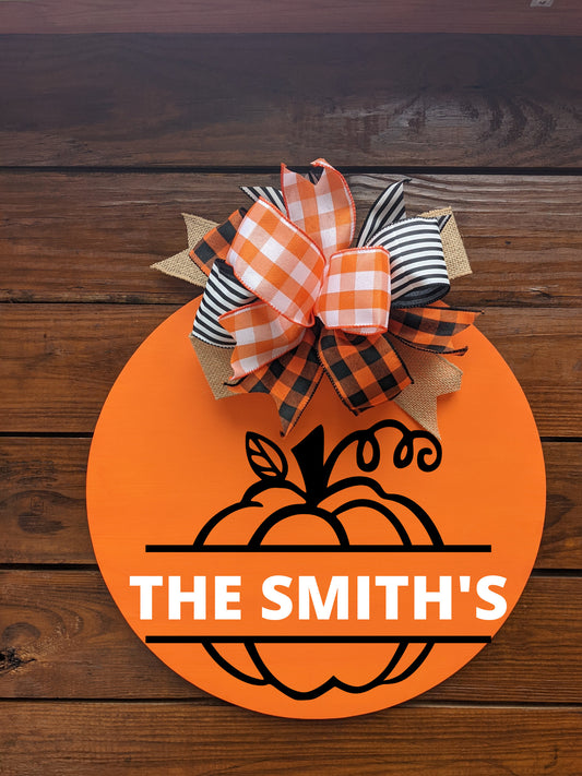 Fall Front Door Decor, Last Name/Family, Fall Wreath , Fall Sign , Fall Decor , Door Hanger ,Door Wreath, Housewarming Gift , Halloween
