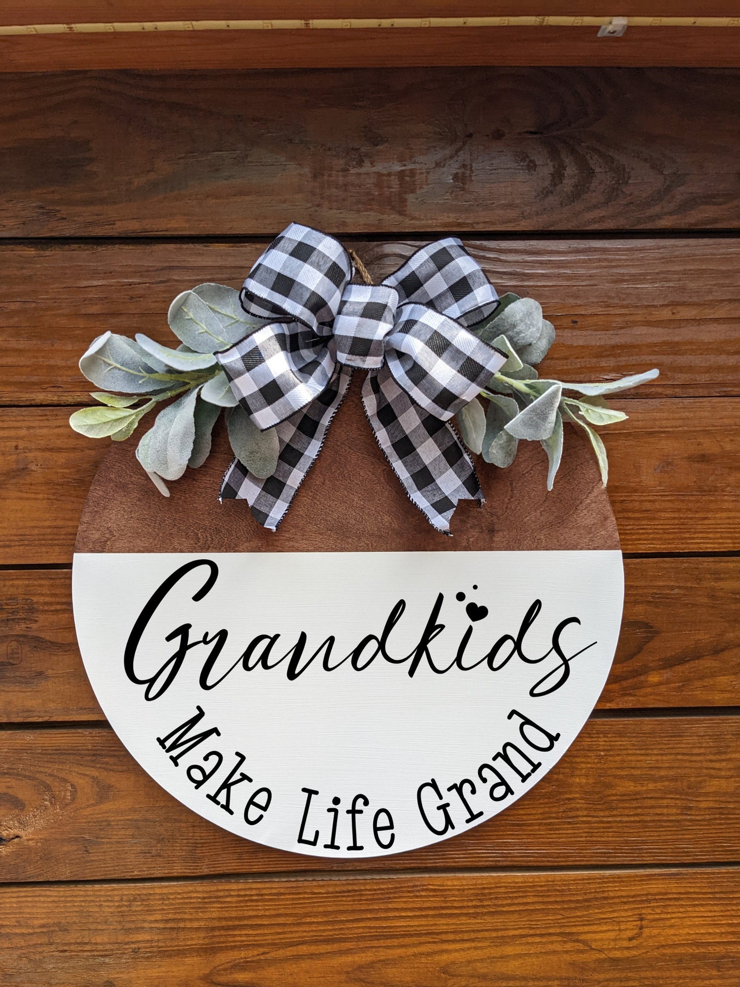 Front Door Decor,  Grandkids Make Life Grand,Front Door Sign ,Grandma And Grandpa's House, Door Hanger, Door Wreath