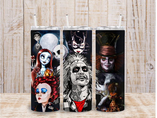 Tim burton, Beetle juice nightmare tumbler, gifts, Halloween Tumbler, gifts for him, gifts for her, Halloween vibes, spooky season, Alice