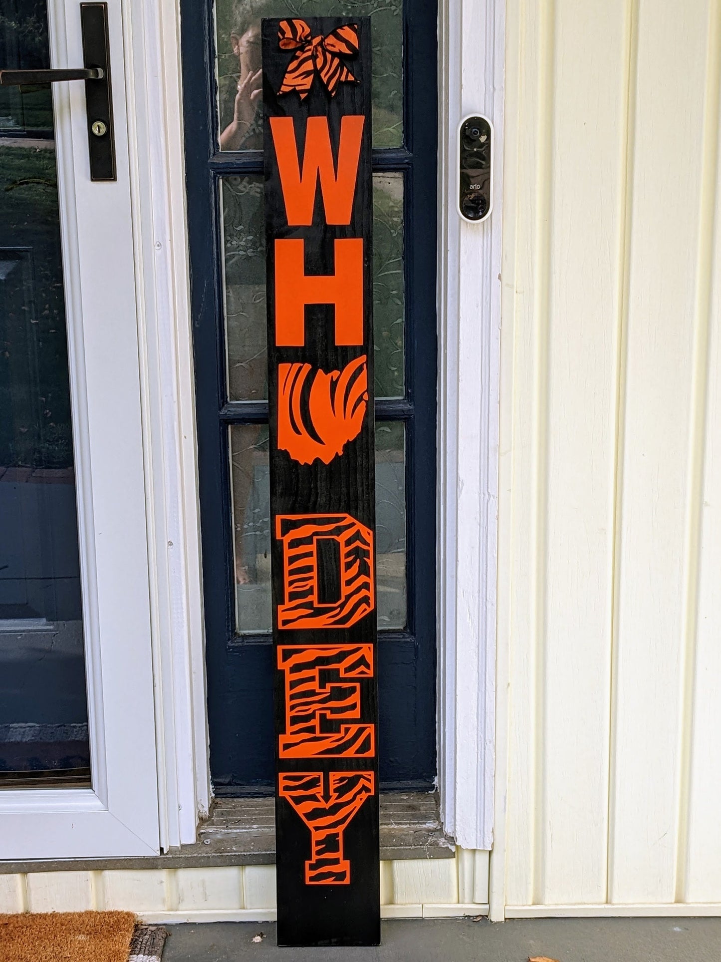 Cincinnati Bengals, Who Dey Porch Sign , Who Dey Porch Leaner , Wood Porch Sign , Birthday, House Warming , FootBall