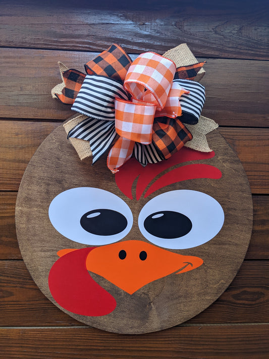 Door Hanger, Happy Thanksgiving, Front Door Wreath, Front Door Hanger, Fall Wreath, Gobble, Turkey Door hanger, Thanksgiving Door Hanger,
