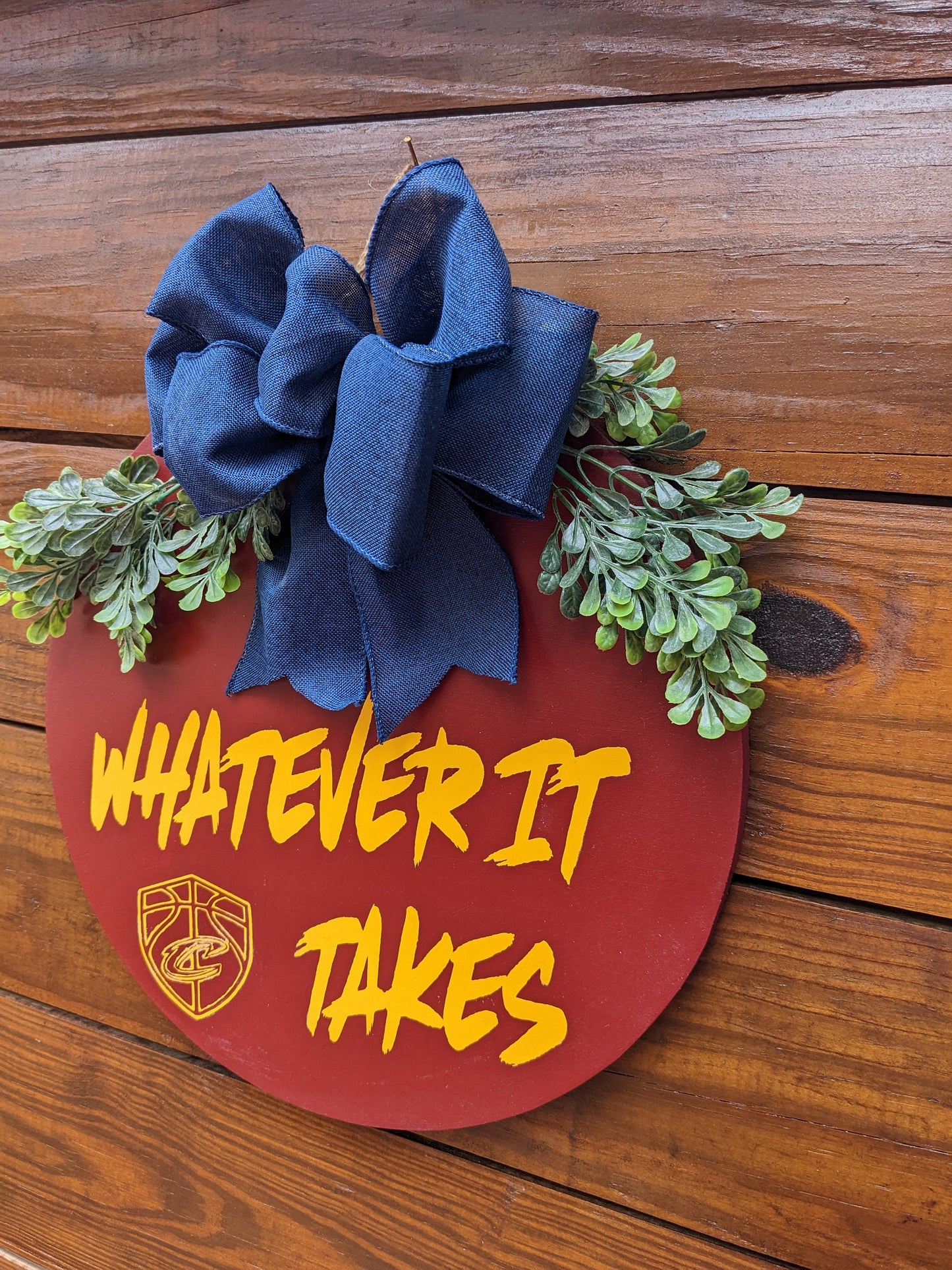 Cleveland Cavs ,Door Hanger, What Ever It Takes, Cavs , Wreath, Basketball, Wreath, Sports Door hanger, All Star