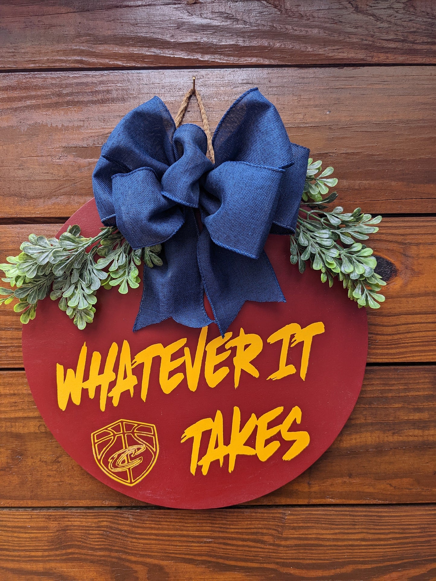 Cleveland Cavs ,Door Hanger, What Ever It Takes, Cavs , Wreath, Basketball, Wreath, Sports Door hanger, All Star