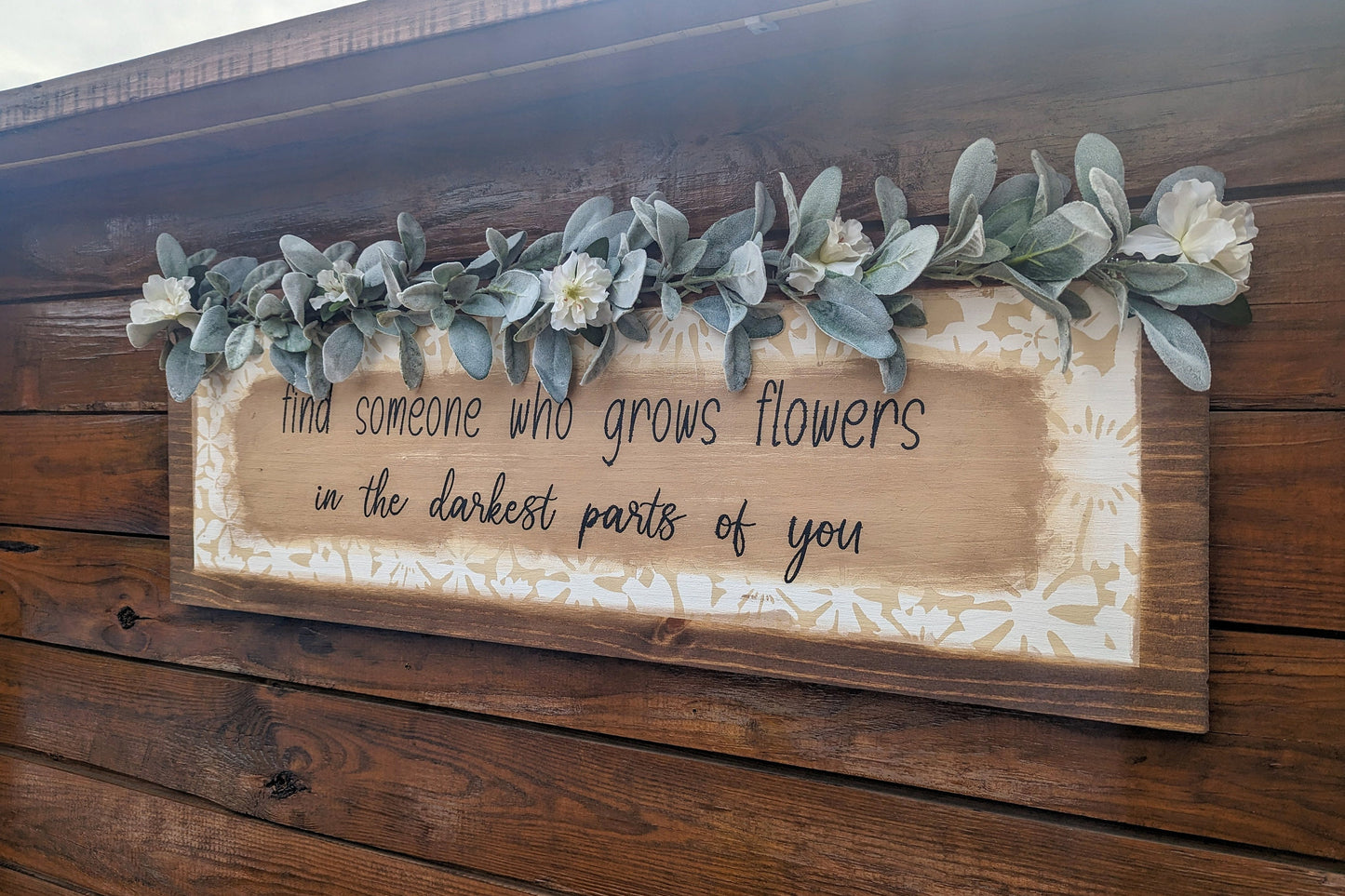 Zach Bryan, Lyric sign, Find Someone Who Grows Flowers, above bed, above couch, country music sign, love quotes, Zach Bryan merch