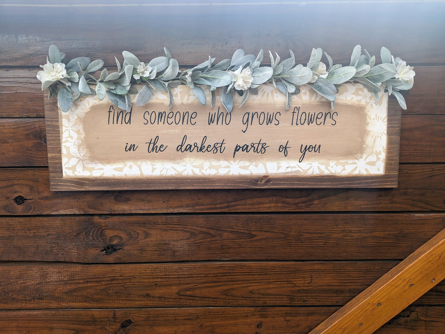 Zach Bryan, Lyric sign, Find Someone Who Grows Flowers, above bed, above couch, country music sign, love quotes, Zach Bryan merch