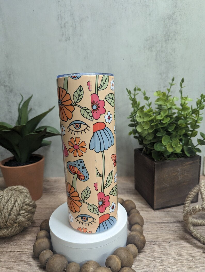 Retro Tumbler, It’s A Good Day To Have A Good Day, 20oz Tumbler, Positivity Glass Cup, Happy Face Glass Cup, Mental Health Glass Cup