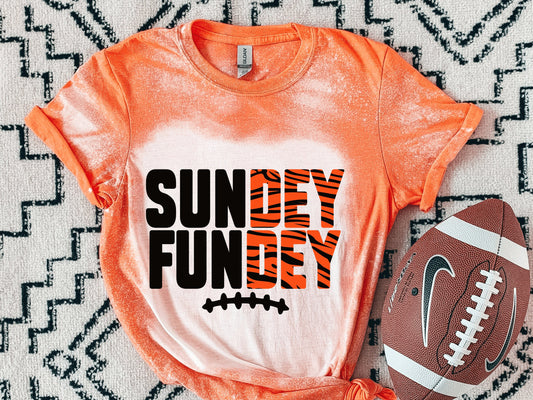 SunDEY, Football t shirt, Bleached t shirt,Go Bengals Football, Football, Sports, Cincinnati,   Tiger Baseball Sweatshirt, Game Day Shirt