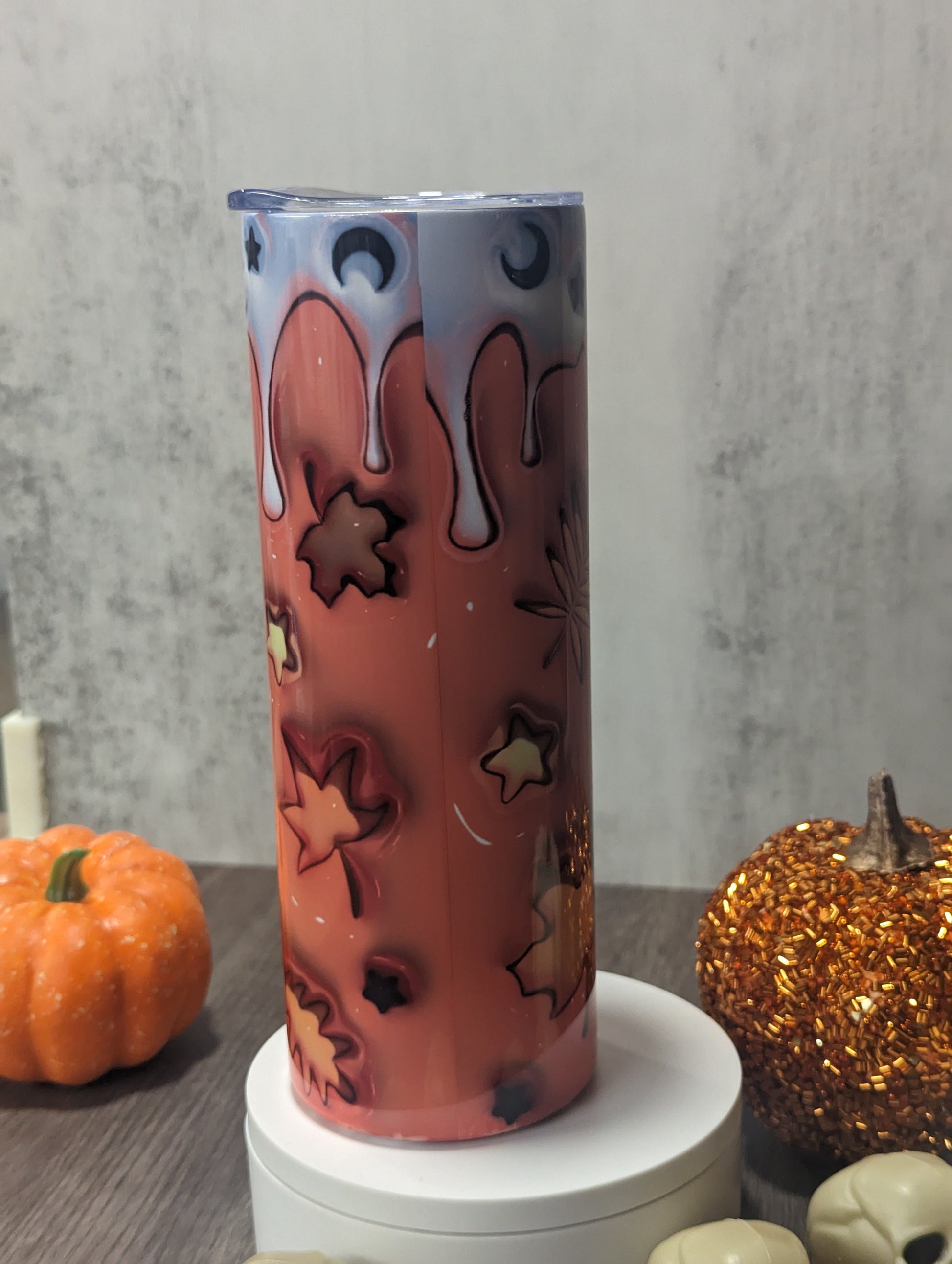 3D Inflated Pumpkin Spice Life Tumbler, Halloween Tumbler 3D 20oz, Halloween tumbler, Cute Tumbler, Gift,