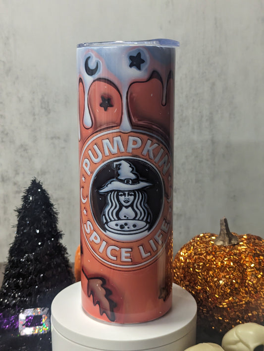 3D Inflated Pumpkin Spice Life Tumbler, Halloween Tumbler 3D 20oz, Halloween tumbler, Cute Tumbler, Gift,