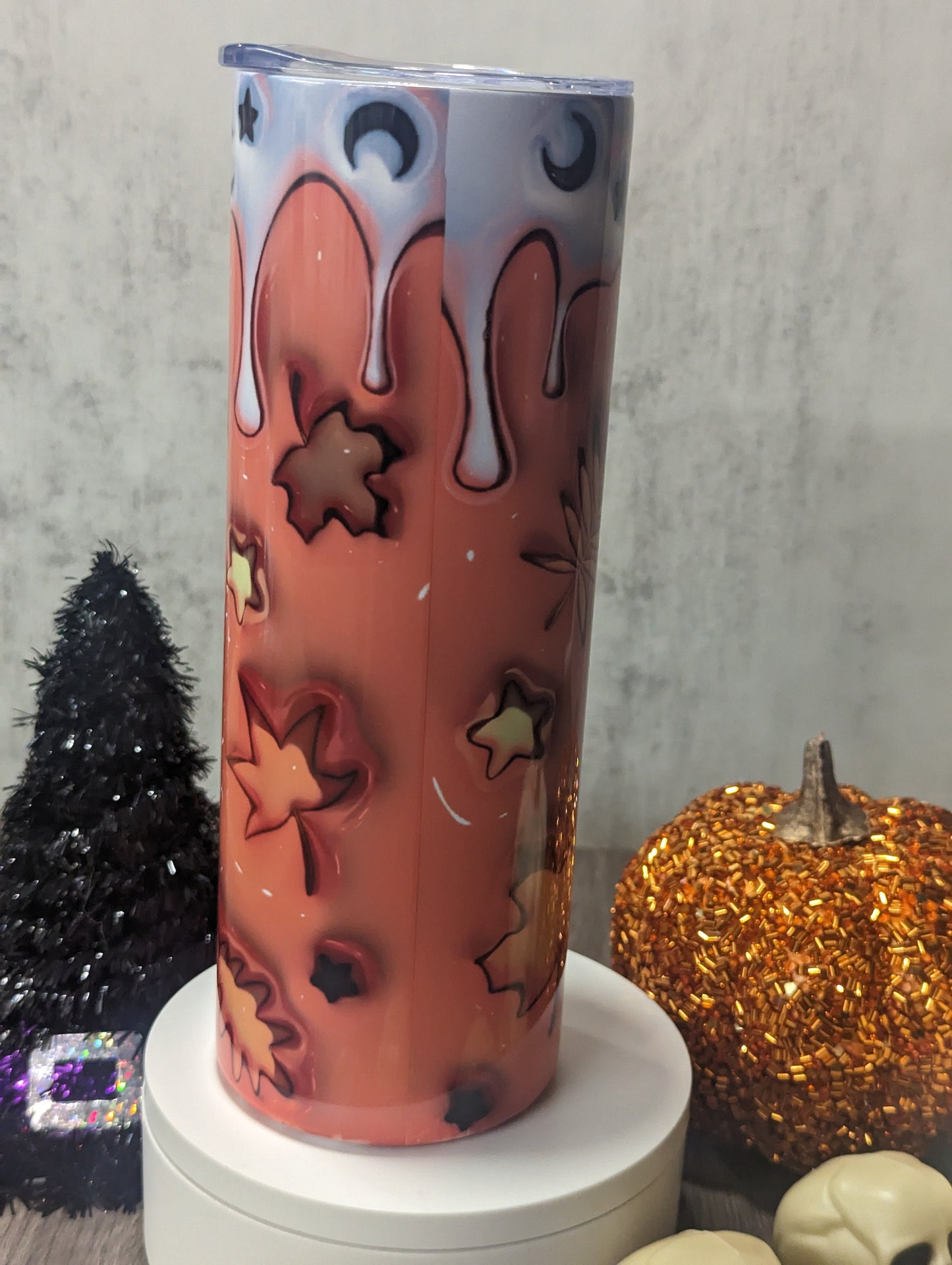 3D Inflated Pumpkin Spice Life Tumbler, Halloween Tumbler 3D 20oz, Halloween tumbler, Cute Tumbler, Gift,